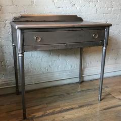 Brushed Steel Sheraton Series Vanity Writing Desk by Simmons Company Furniture