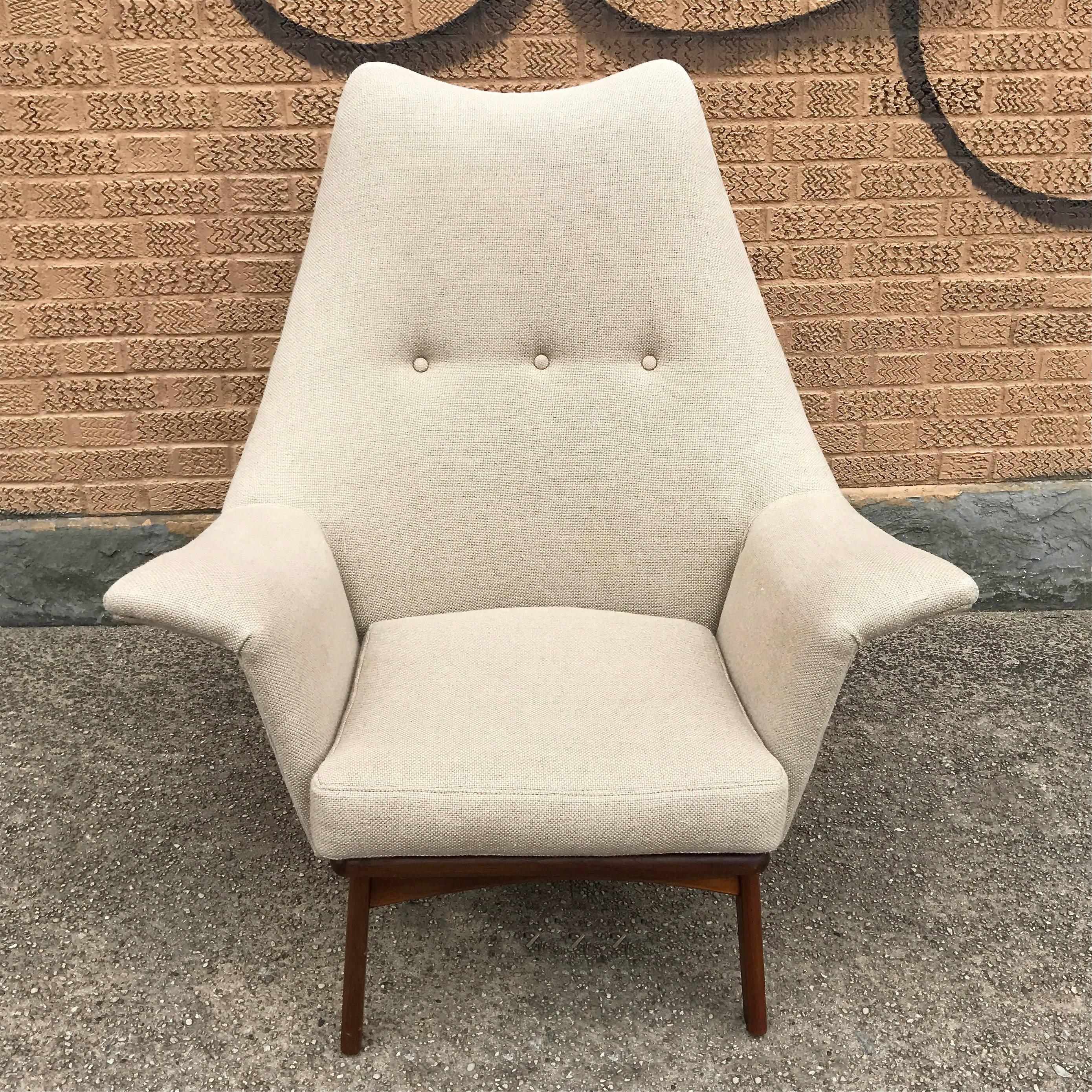 Mid-Century Modern Mid-Century Walnut Wingback Lounge Chair by Adrian Pearsall