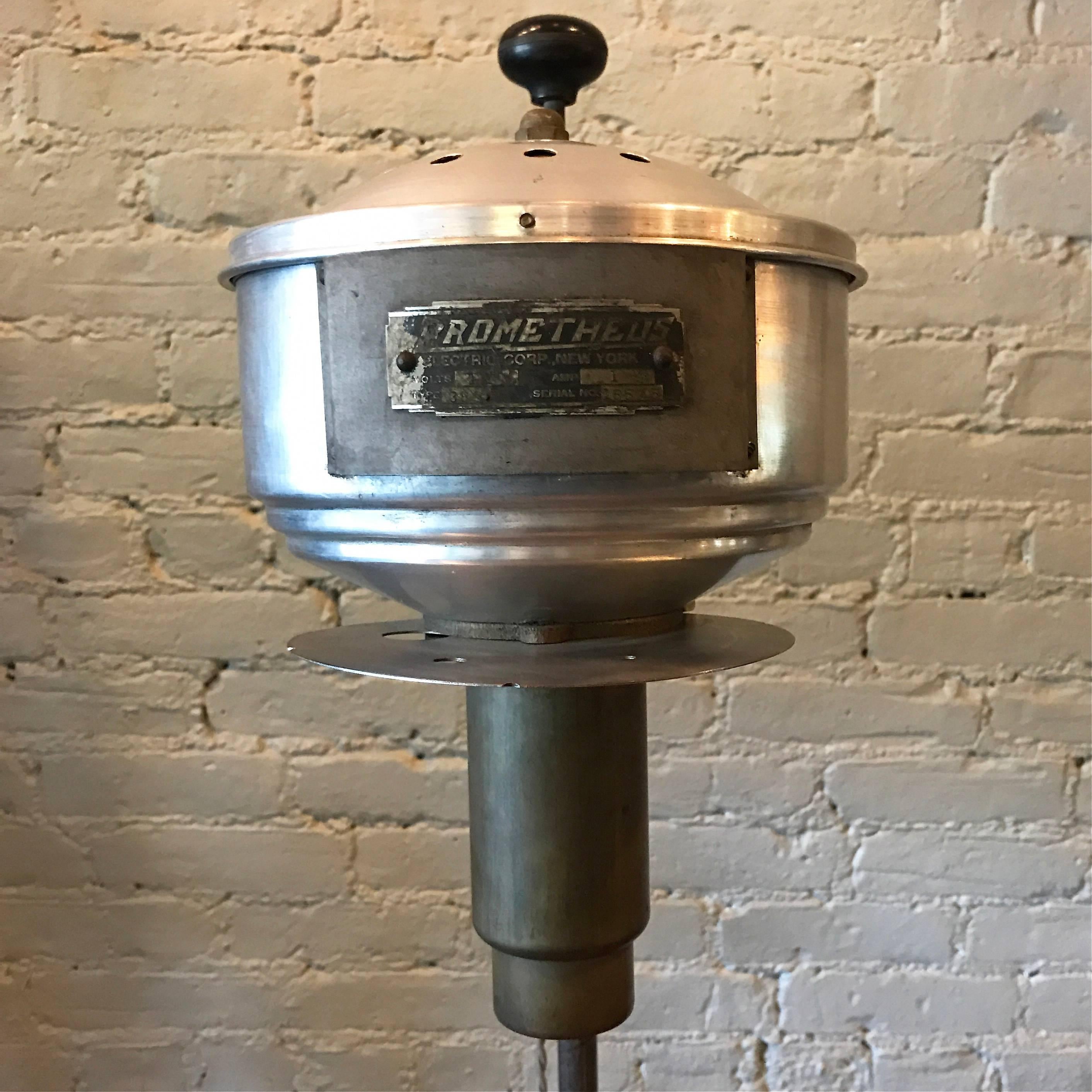 Brass Machine Age Medical Floor Lamp by Prometheus Electric Corp.