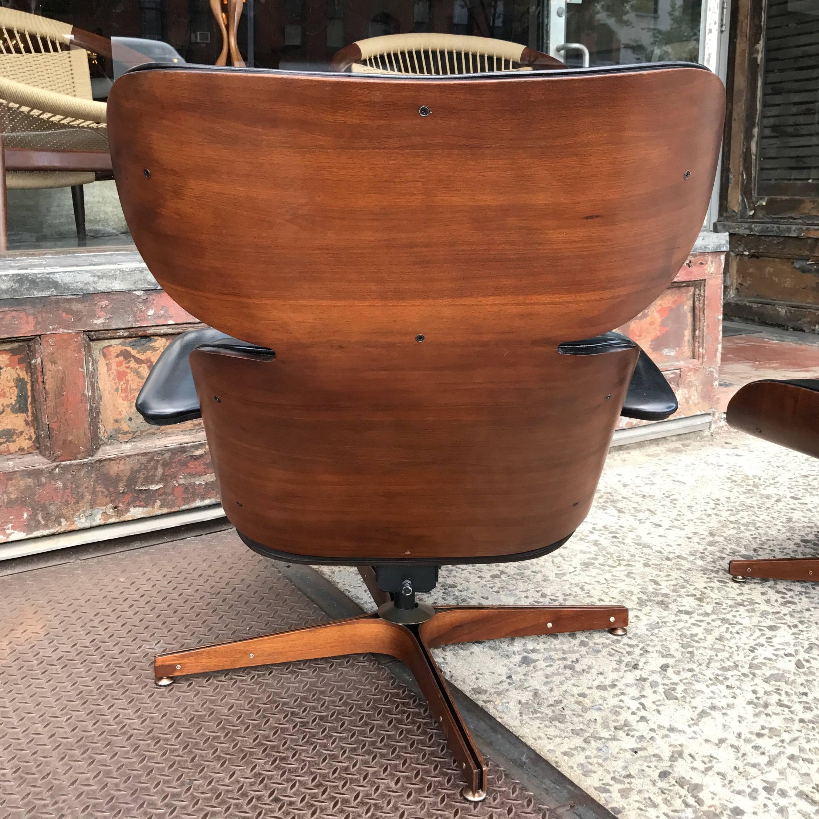 Mid-20th Century Bentwood and Leather 