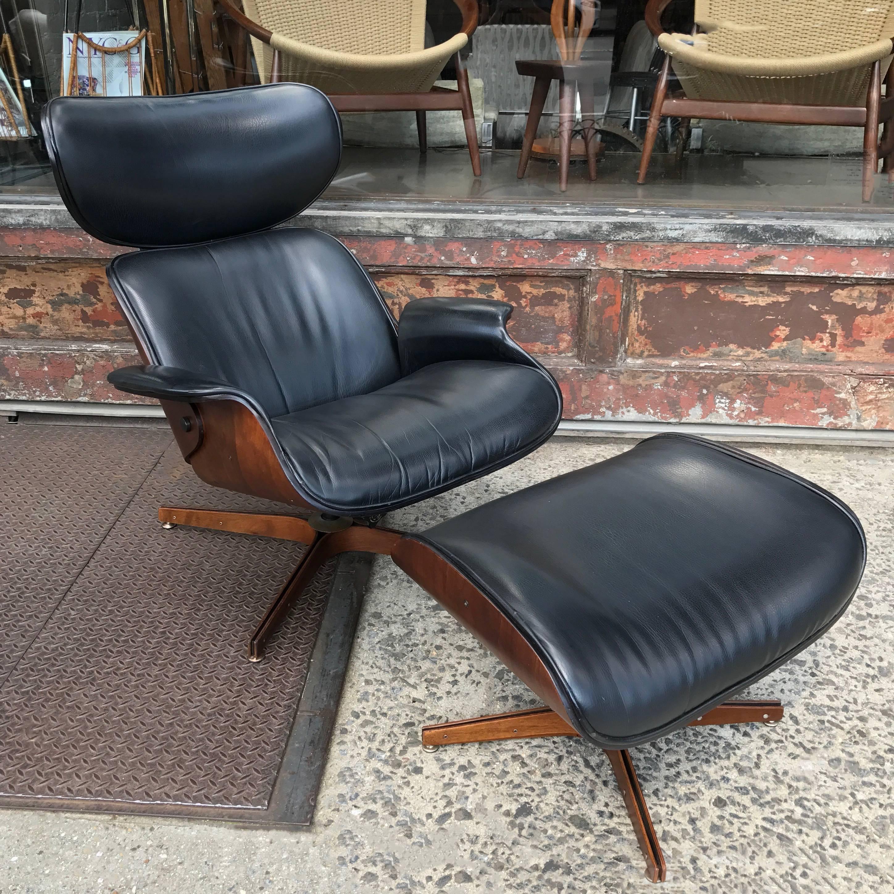 Mid-Century Modern Bentwood and Leather 