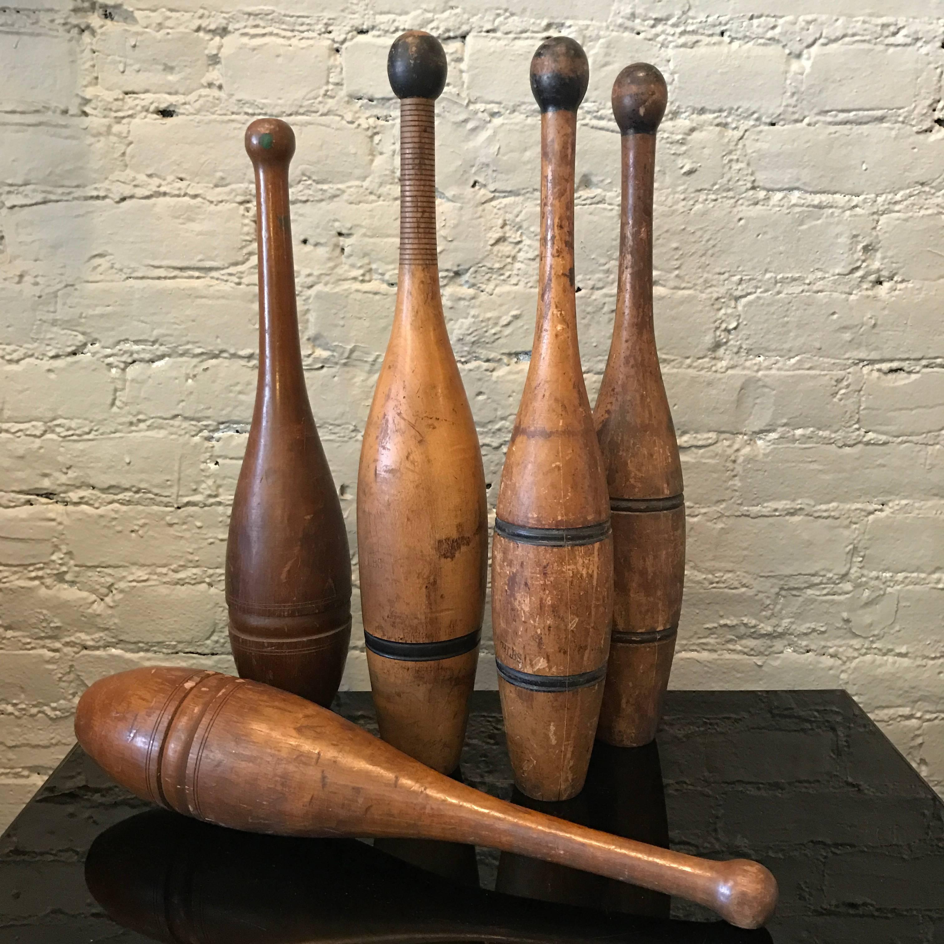 Pair of Patinated Maple Juggling Pins at 1stDibs juggling pins for