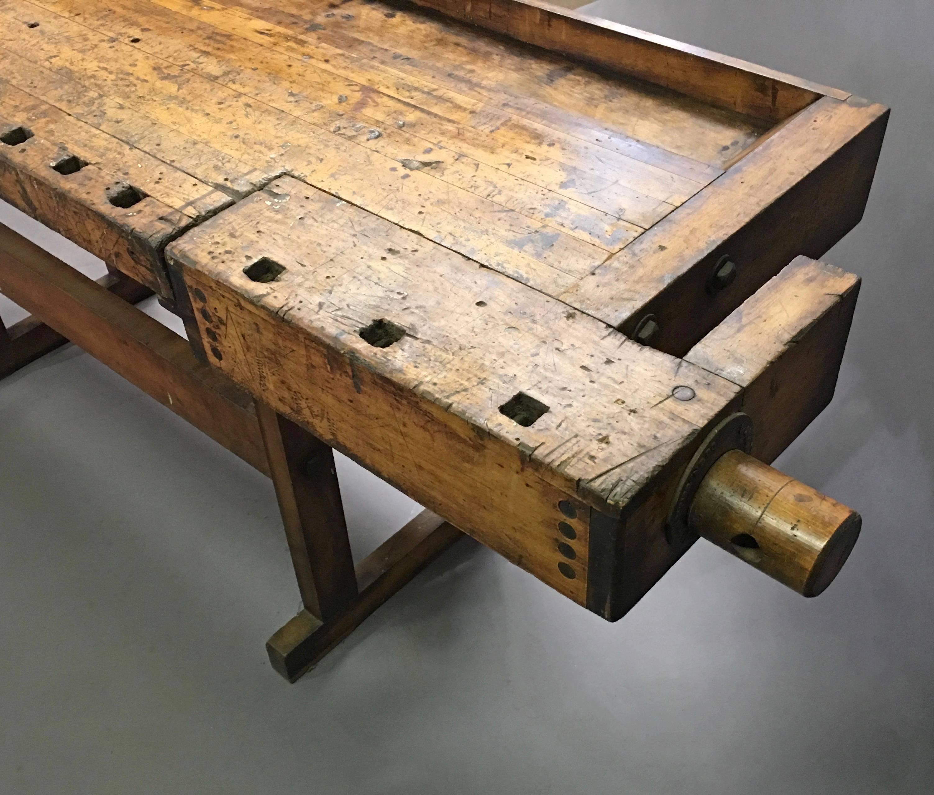 American Industrial Maple Carpenters Work Bench