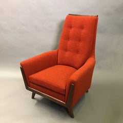 High Back Upholstered Lounge Chair by Adrian Pearsall