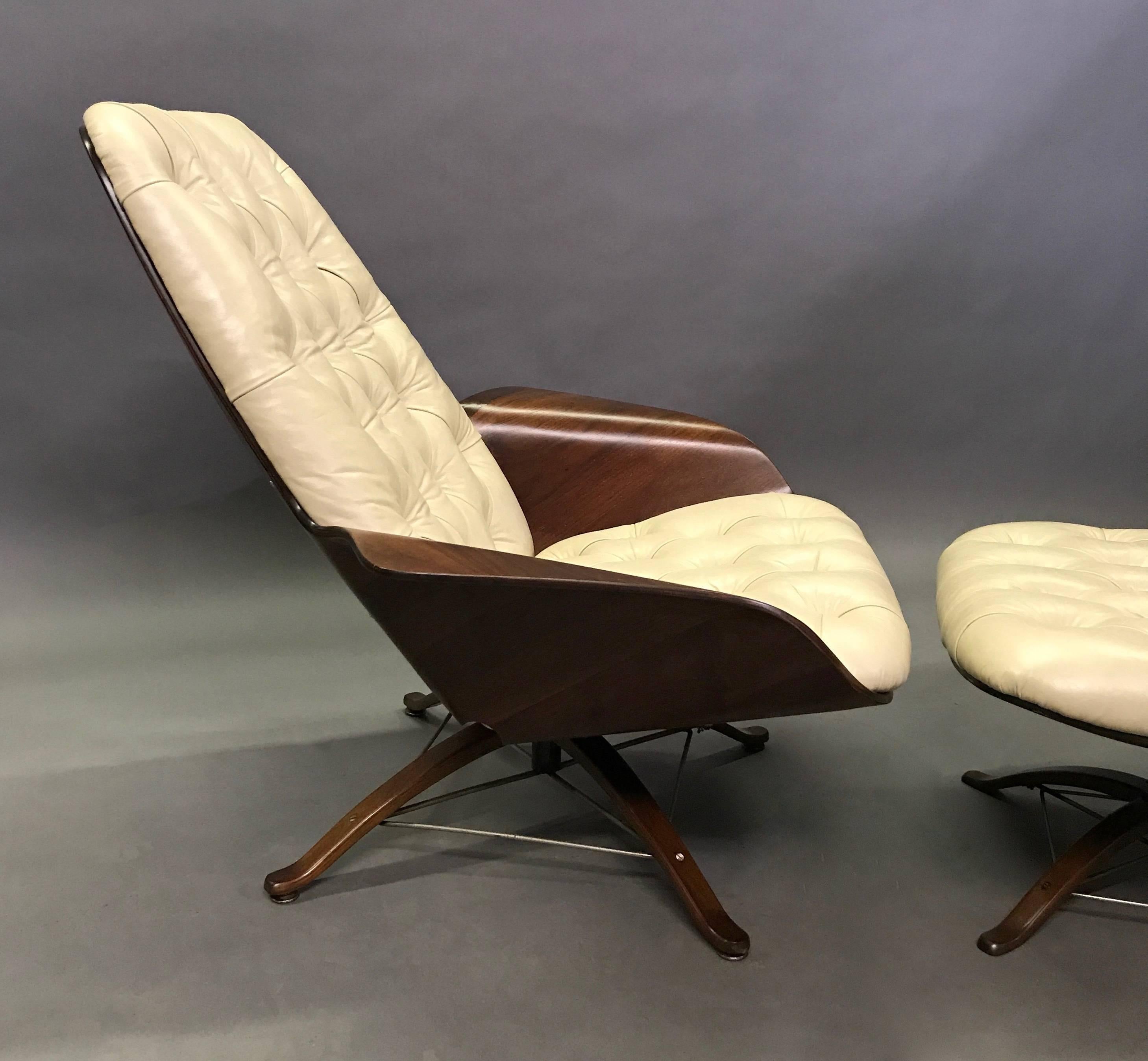 American Mr. Chair Lounge Chair and Ottoman by George Mulhauser for Plycraft