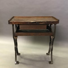Industrial Maple and Cast Iron Jeweler's Work Bench, 1930s