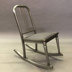 Petite Brushed Steel Rocking Chair by Simmons Sheraton Series