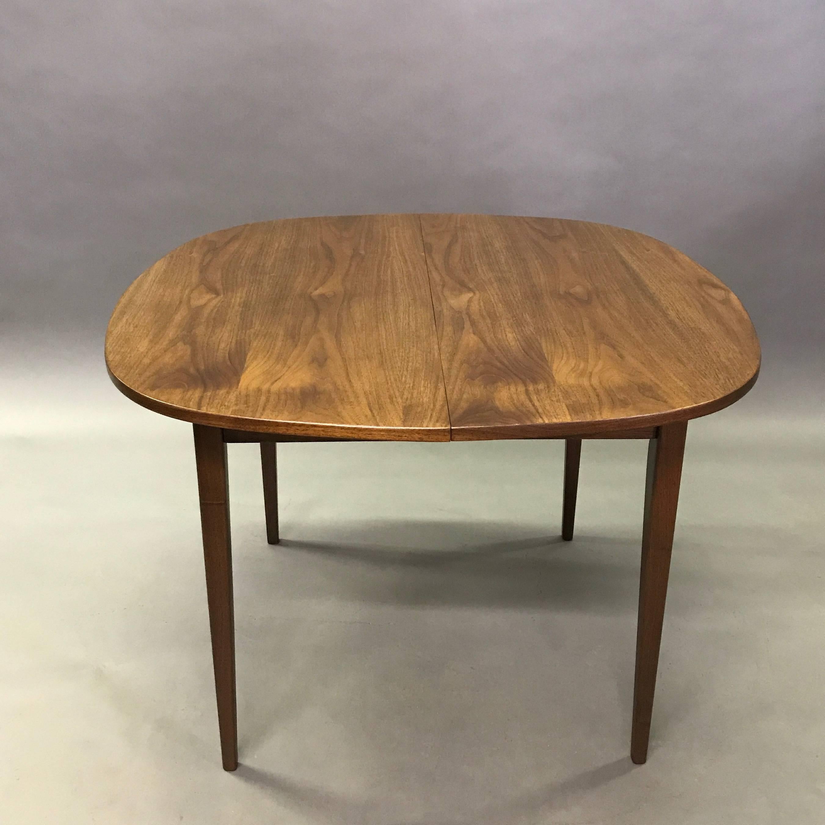 Mid-20th Century Mid-Century Modern Rounded Walnut Dining Table