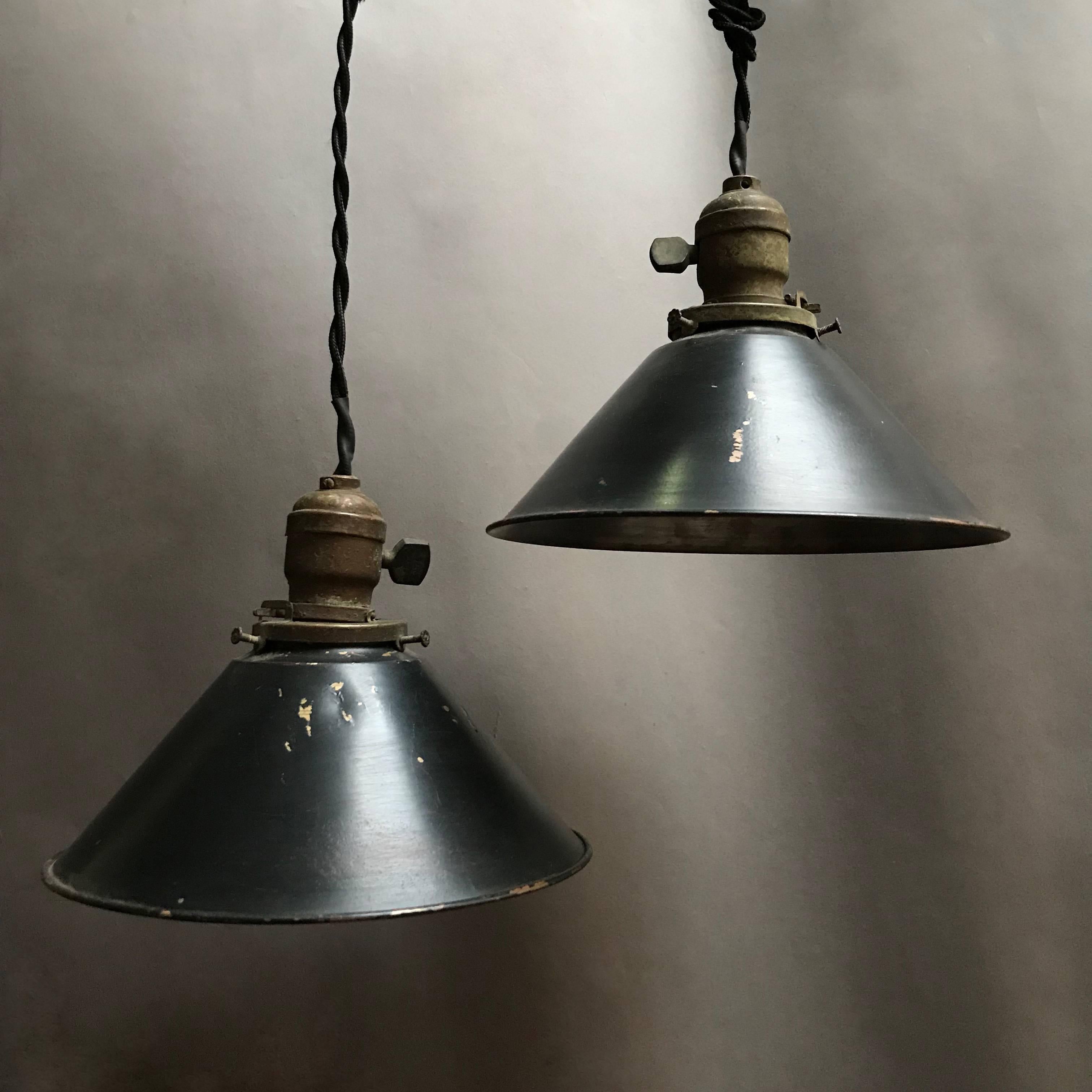 black cone pendant light