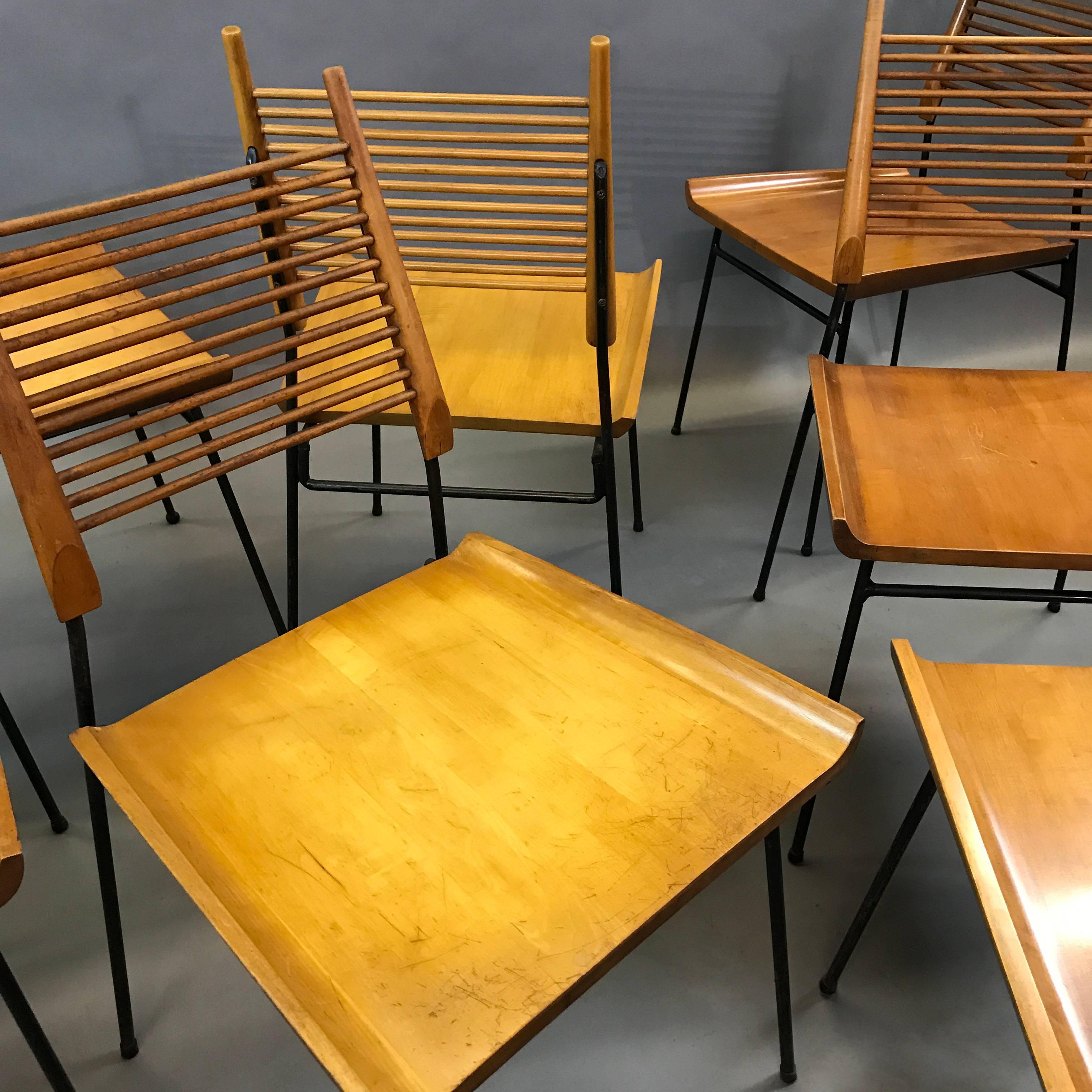 American Mid-Century Modern Paul McCobb Maple Shovel Chairs for Winchendon