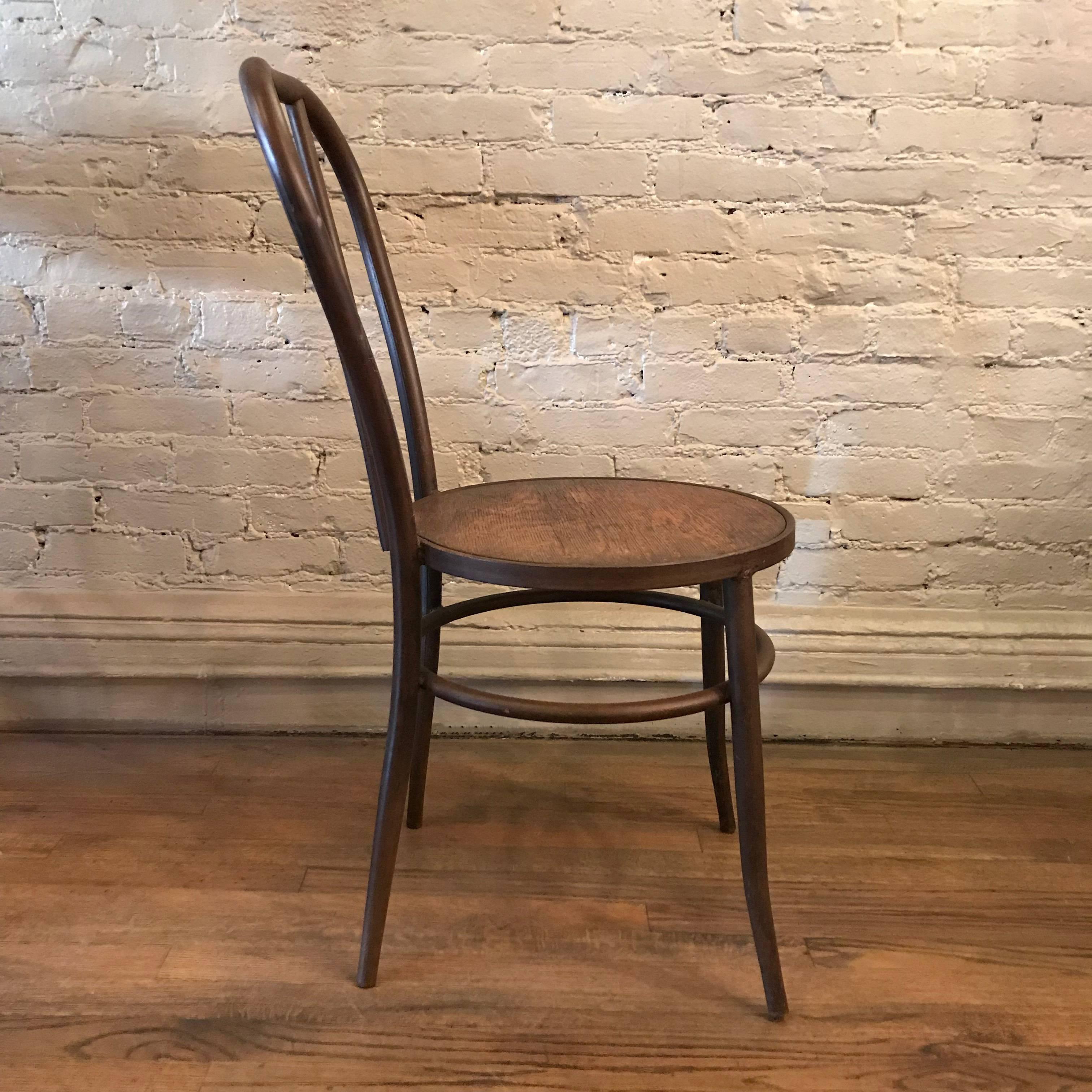 American Thonet Iron Frame Café Dining Side Chair
