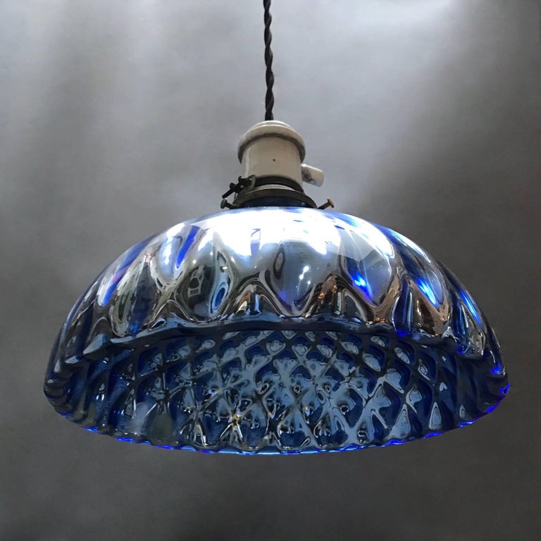 Blue Mercury Glass Pendant Lights Glass Designs