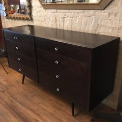 Ebonized Dresser by Paul McCobb Planner Group Winchendon Aluminium Ring Pulls