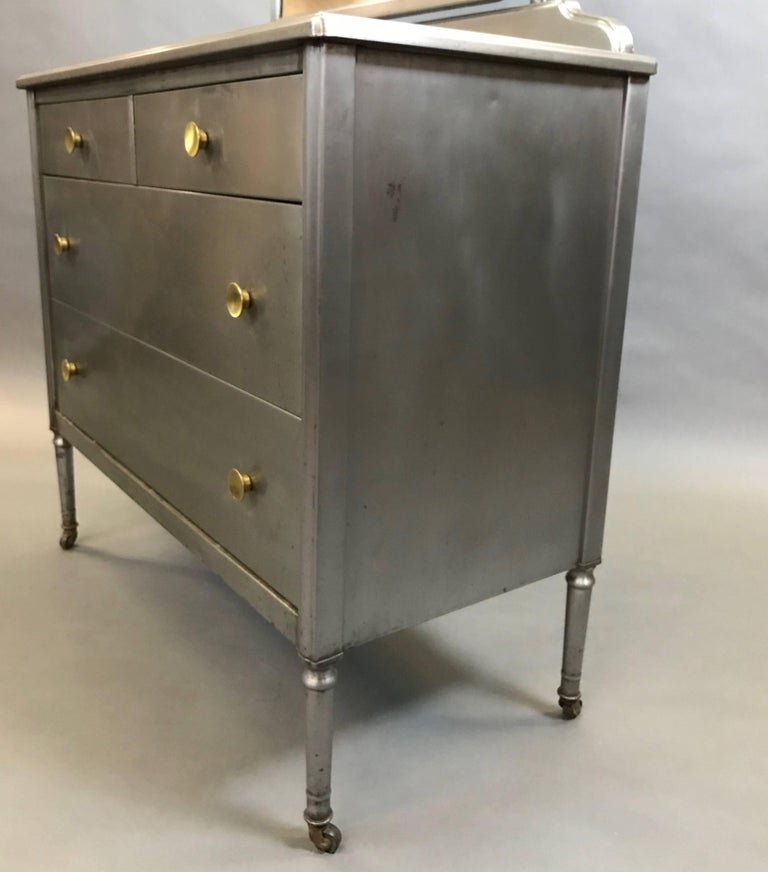 knee length dresses for ladies Vintage Mid Century Steel Dresser with Original Mirror – Industrial  Artifacts