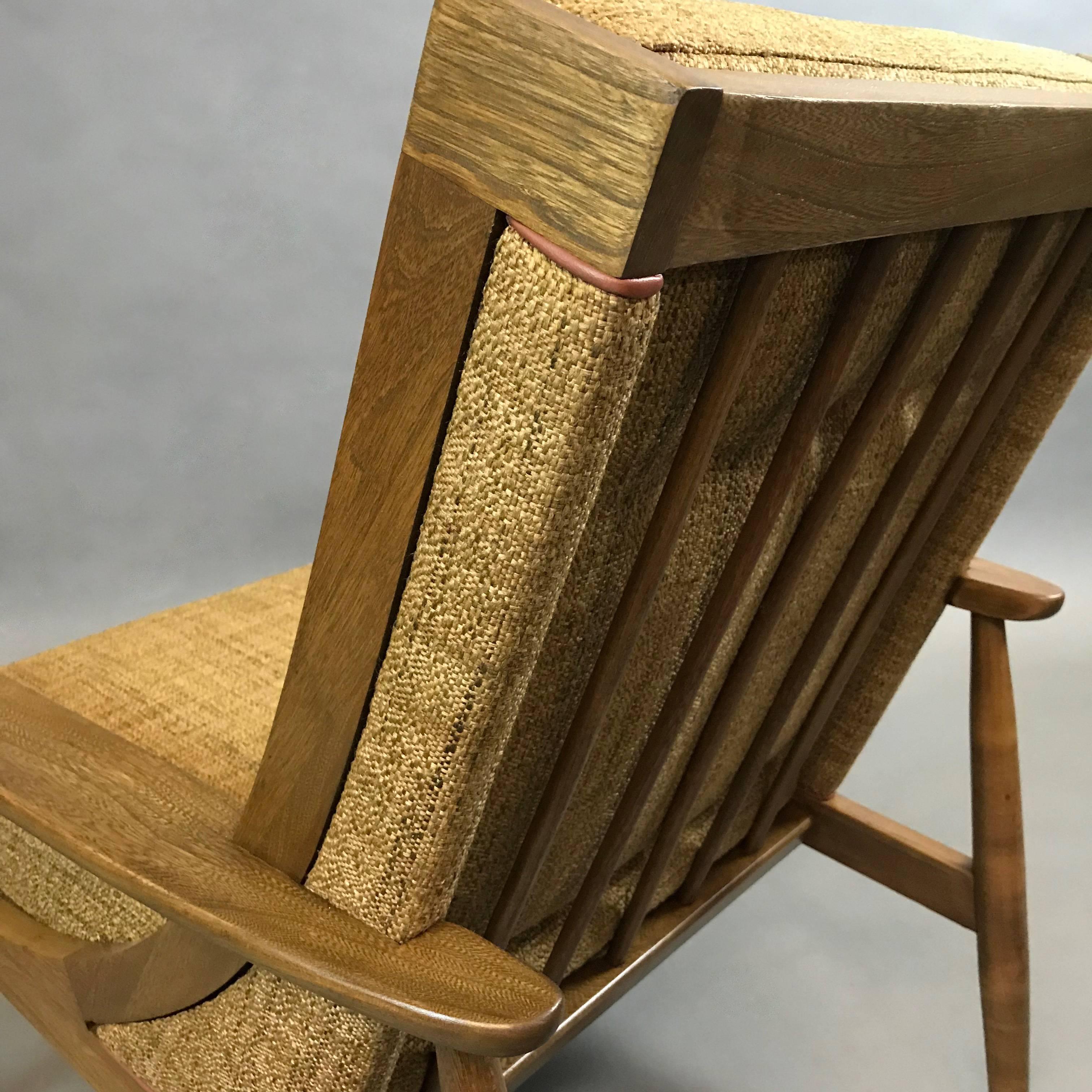 Mid-Century Modern Italian Mid Century Modern High Back Upholstered Lounge Chair