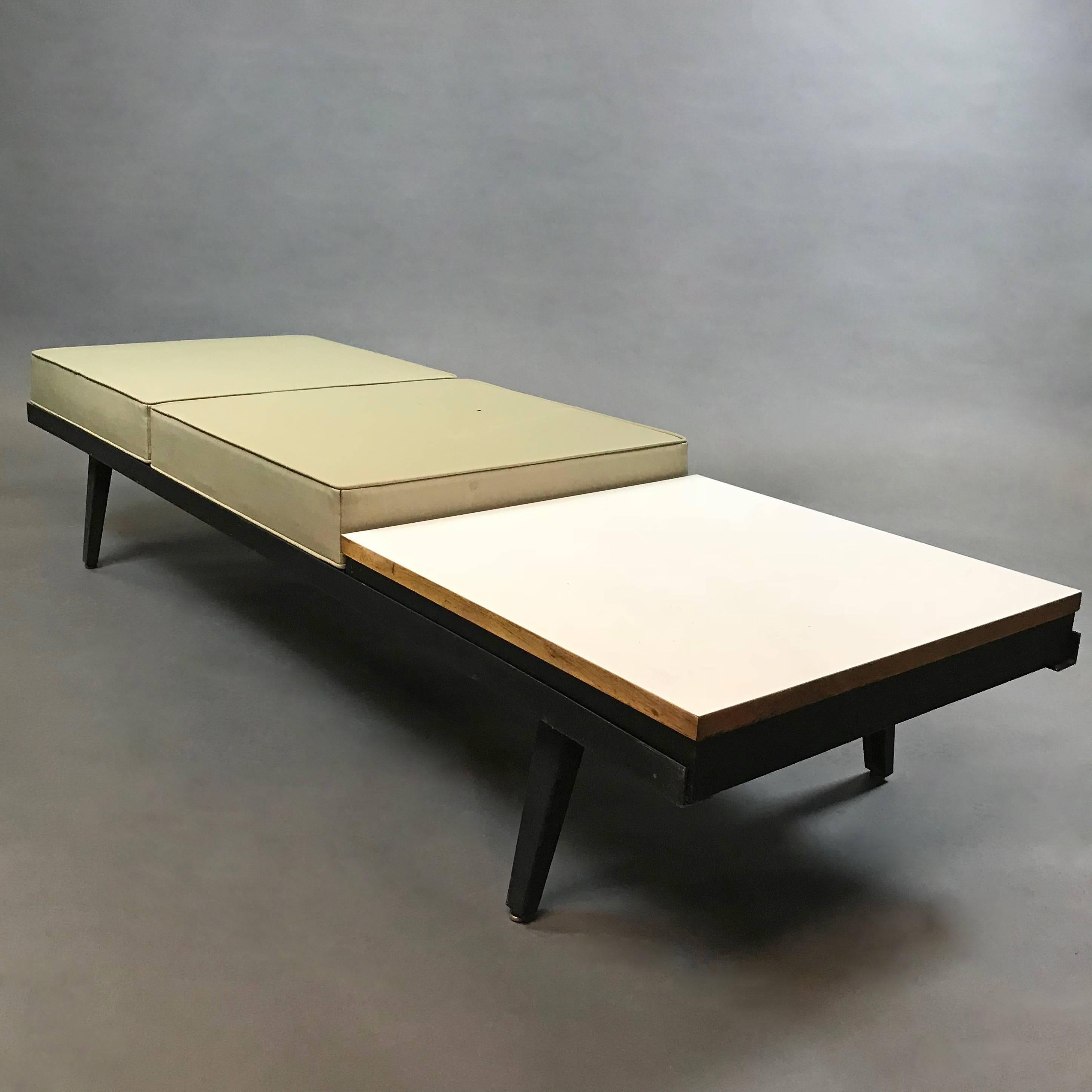 American Early Modular Steel Frame Bench by George Nelson for Herman Miller
