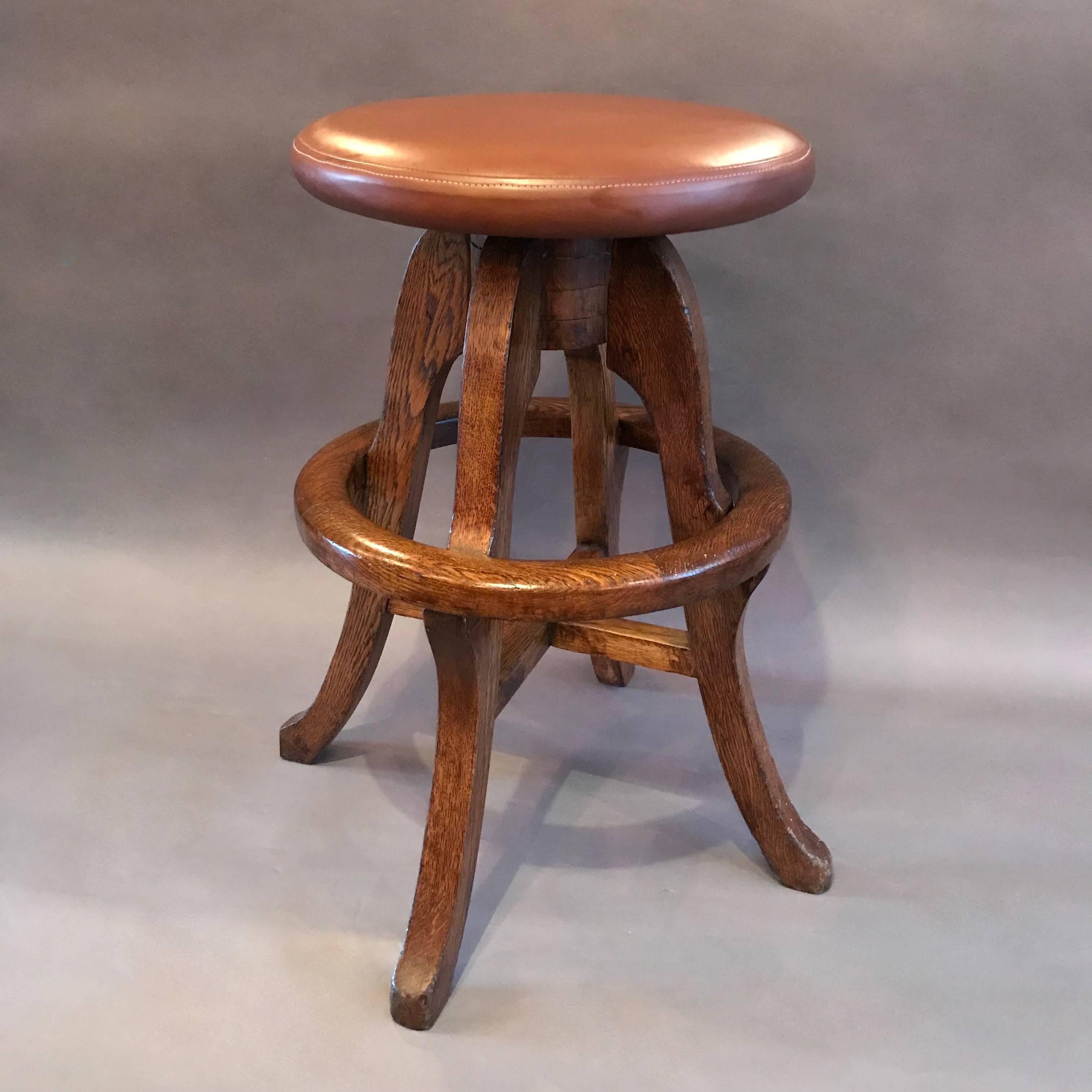 leather drafting stool