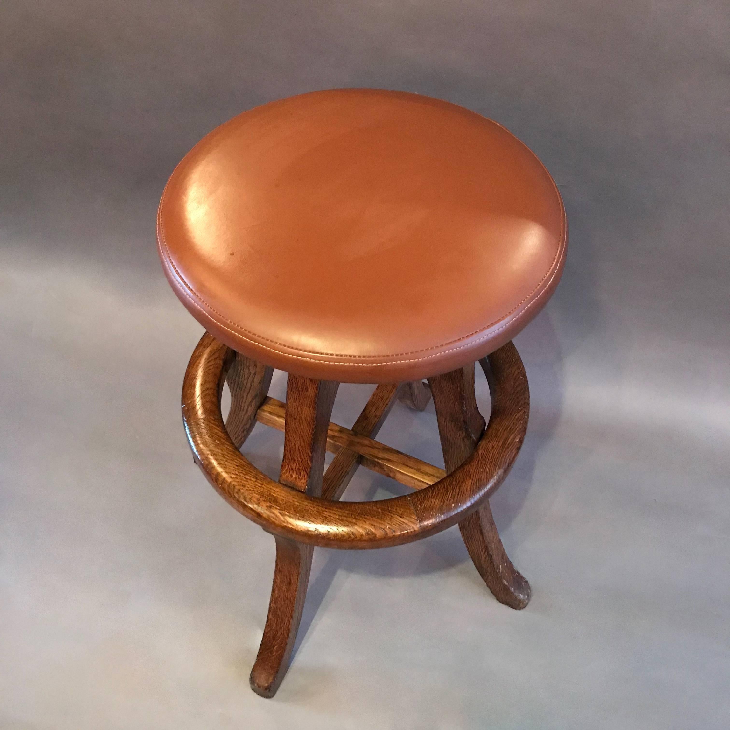 wooden workshop stool