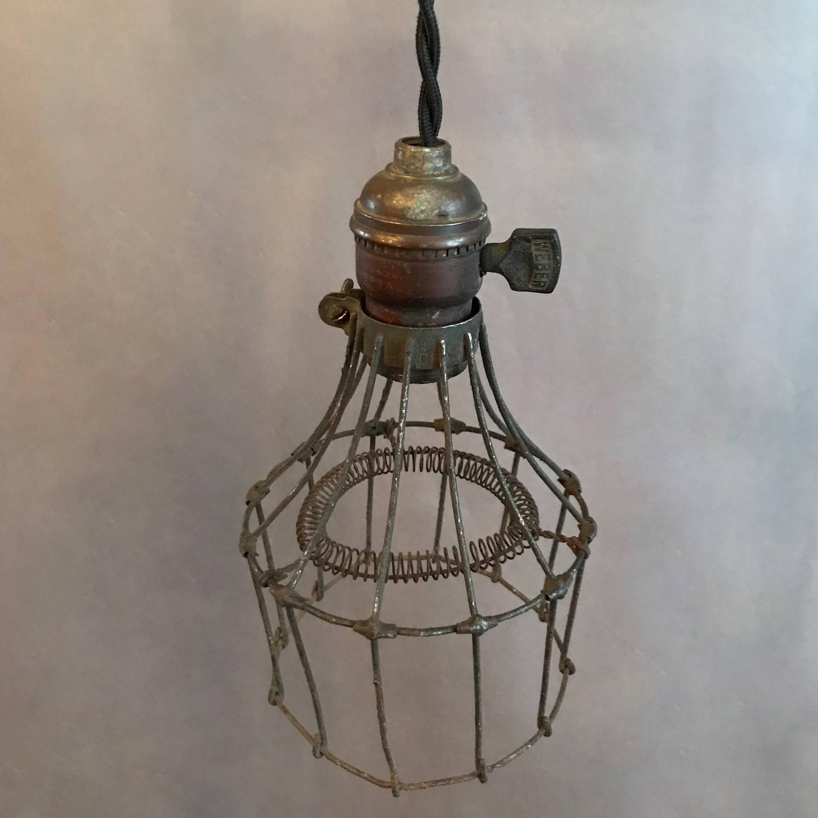industrial cage pendant light