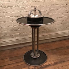 Climax Streamlined Art Deco Train Car Cocktail Smoker Stand Ashtray Side Table