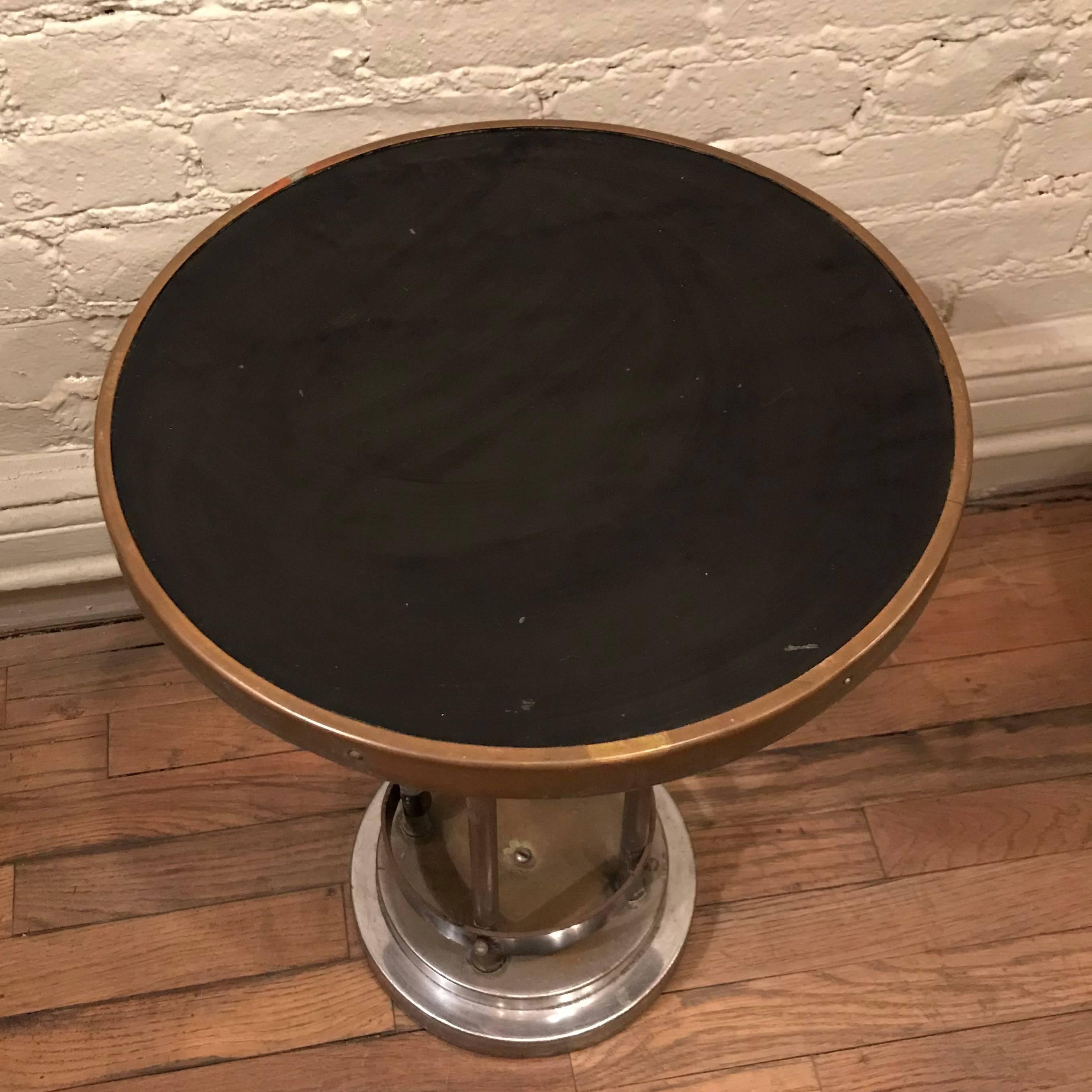 American Art Deco Round Side Table by Gilbert Rohde