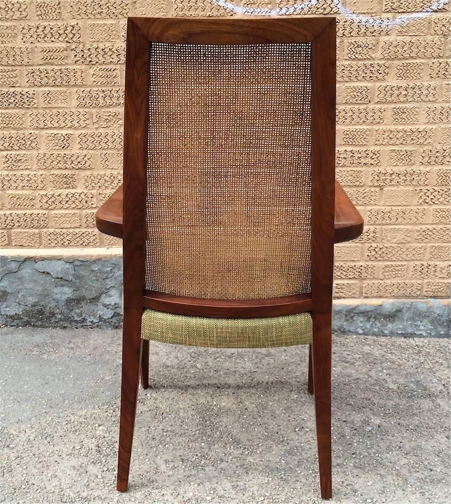 Mid-20th Century Mid-Century Modern Tall Cane Back Dining Chairs by Grosfeld House