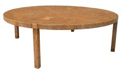 Hollywood Regency Burl Wood Coffee Table