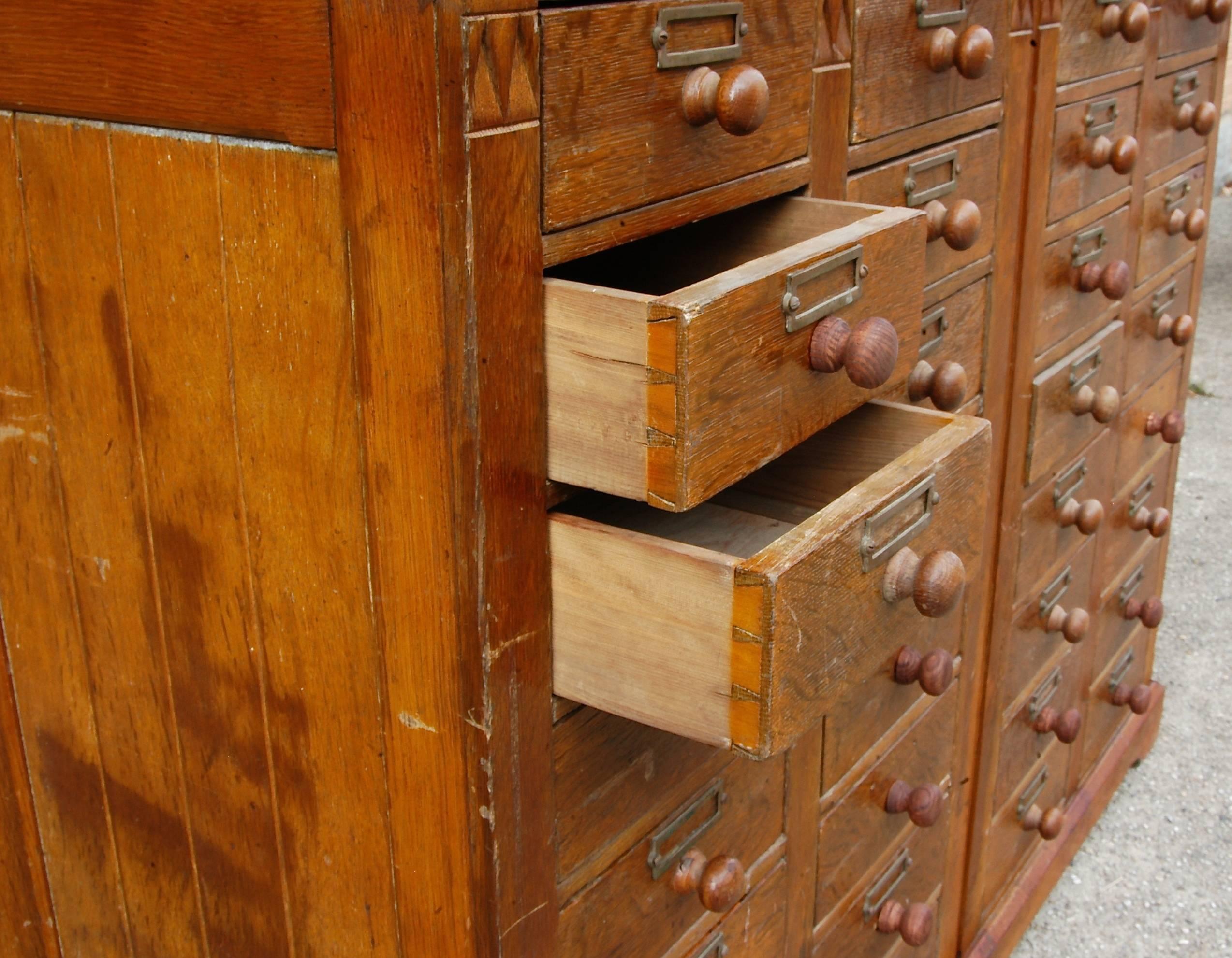 oak apothecary cabinet