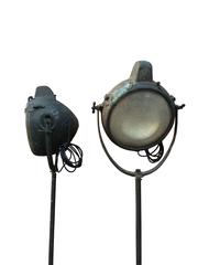 Industrial GE Copper Search Light Floor Lamp