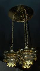 Feldman Lighting Co. Mid-Century Lotus Pendant Chandelier