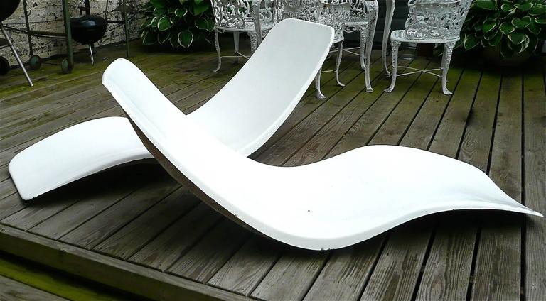 Charles Zublena Fiberglass Pool Chaise Lounges, France For Sale at 1stdibs