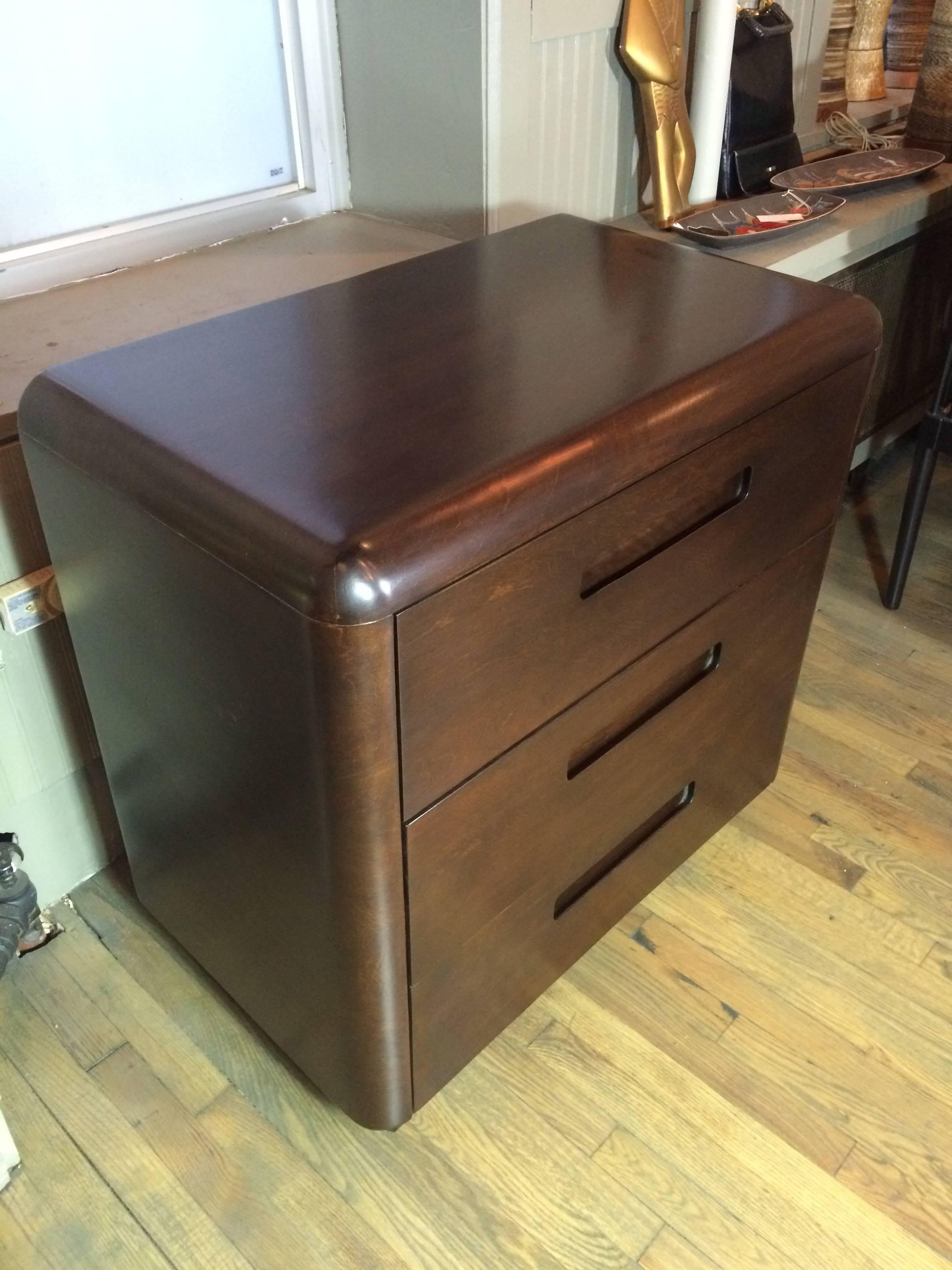 dresser with rounded edges