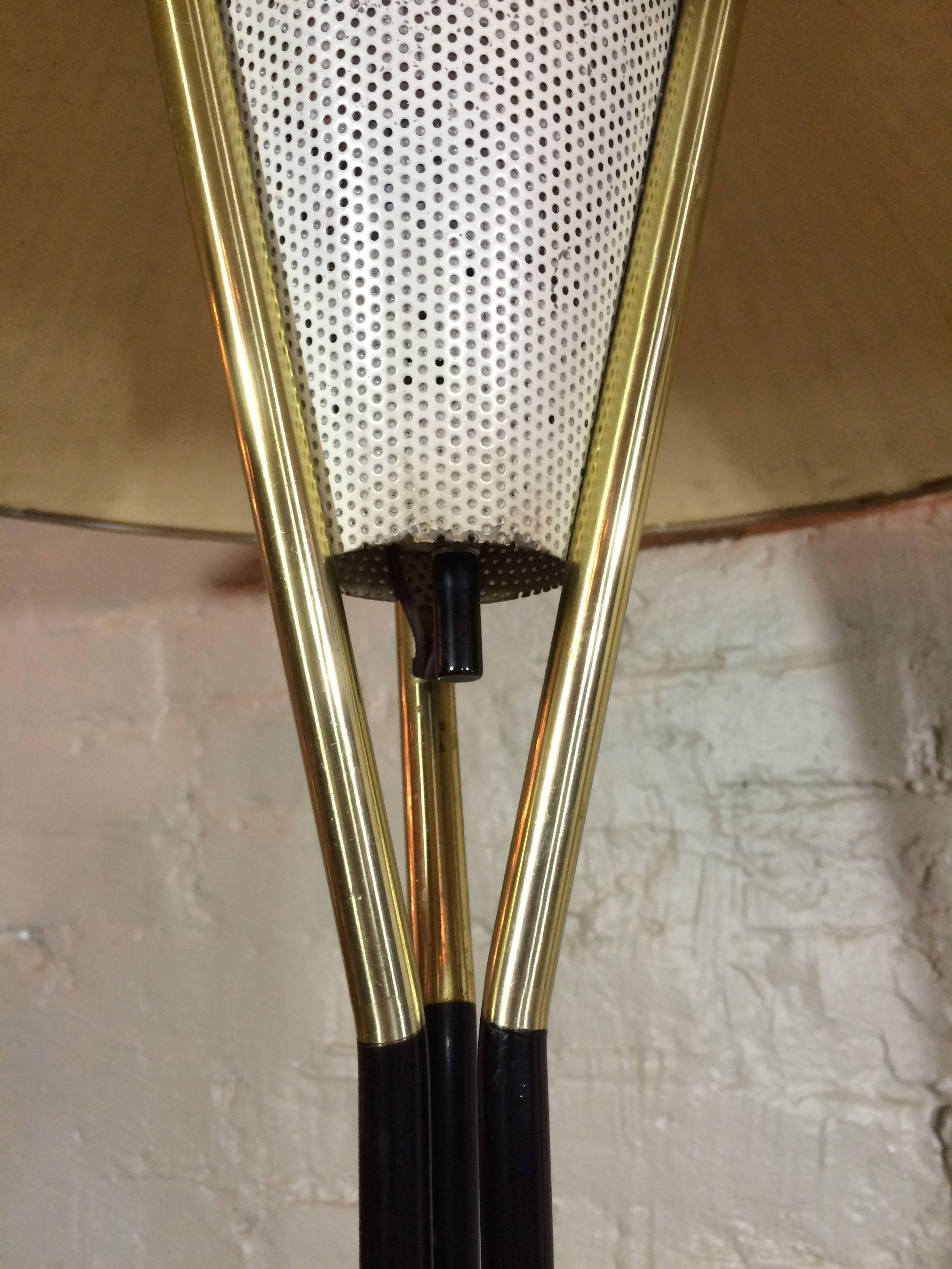 Bamboo Mid-Century Modern Floor Lamp by Gerald Thurston for Lightolier