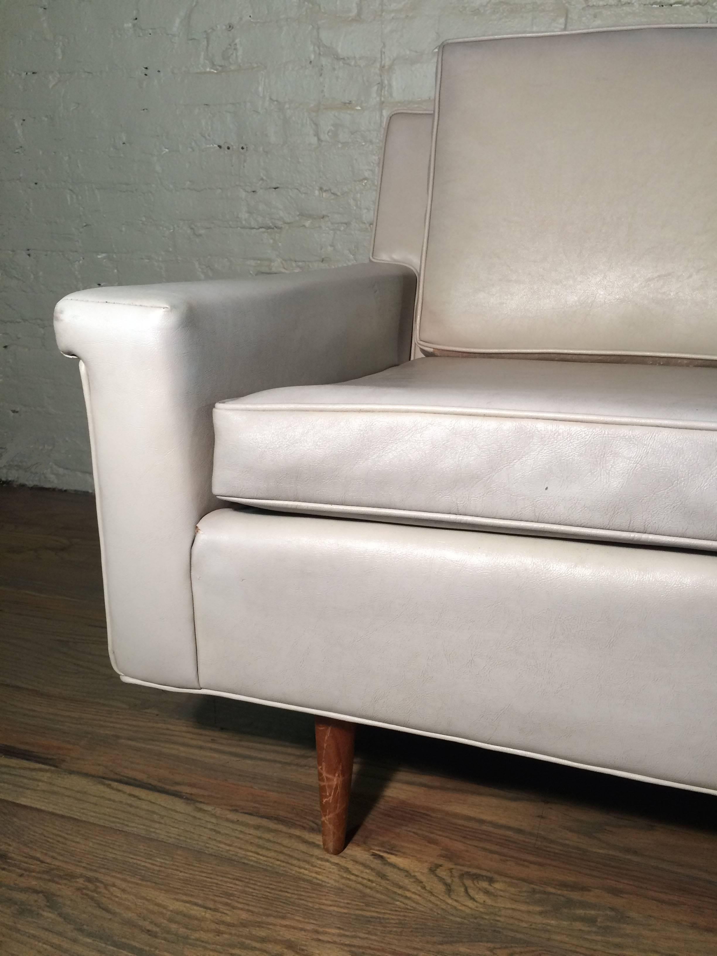 Mid-20th Century Mid-Century Modern Vinyl Sofa by Milo Baughman for Thayer Coggin