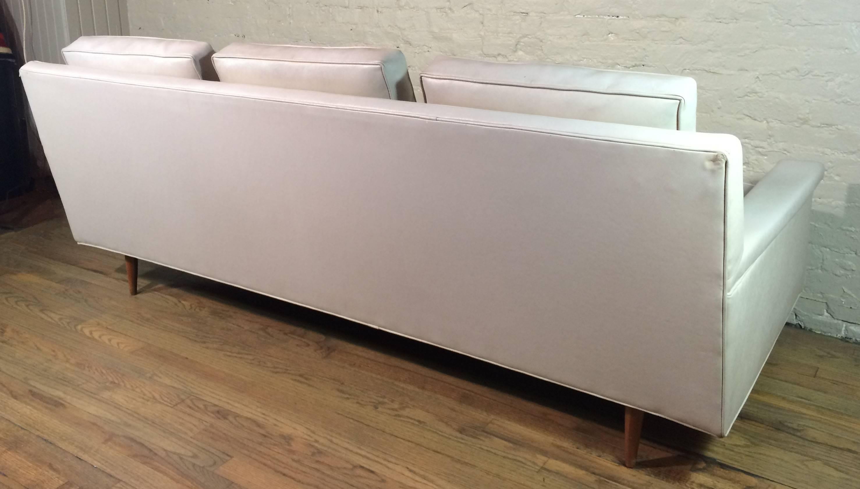 Mid-Century Modern Vinyl Sofa by Milo Baughman for Thayer Coggin In Good Condition In Brooklyn, NY