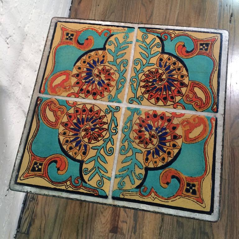 Arts and Crafts Ceramic Tile Table at 1stDibs