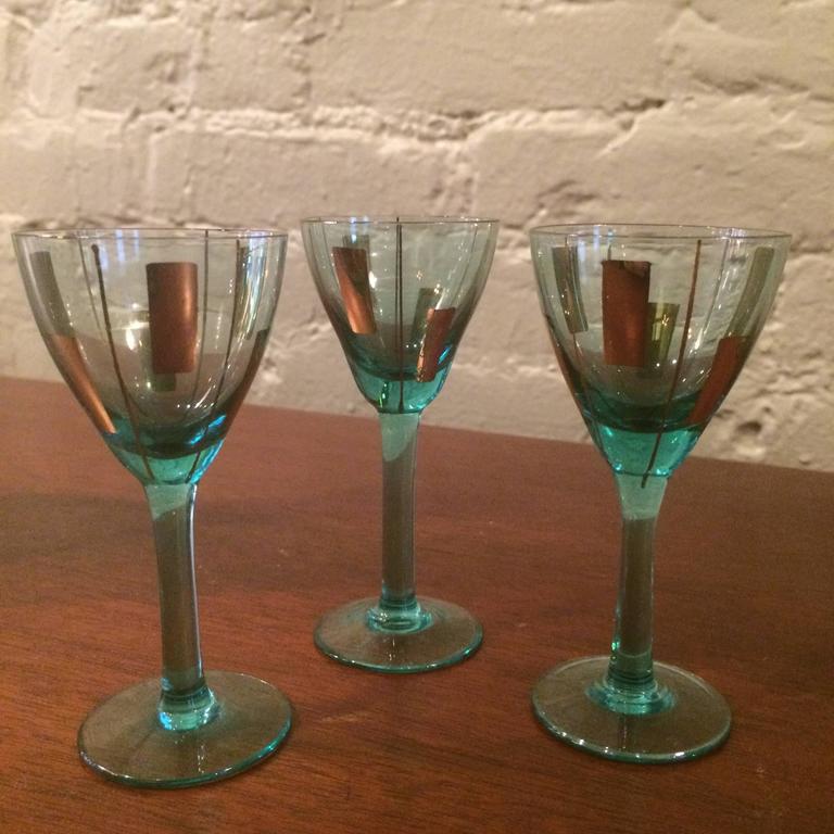 MidCentury Modern Cordial Decanter Glass Set at 1stDibs mid century