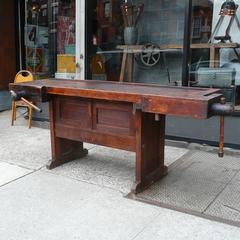 Industrial Cabinet Maker's Workbench Attributed to Hammacher Schlemmer