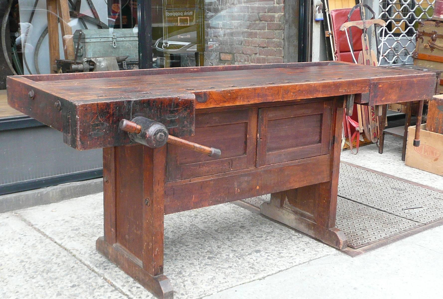 hammacher schlemmer antique workbench