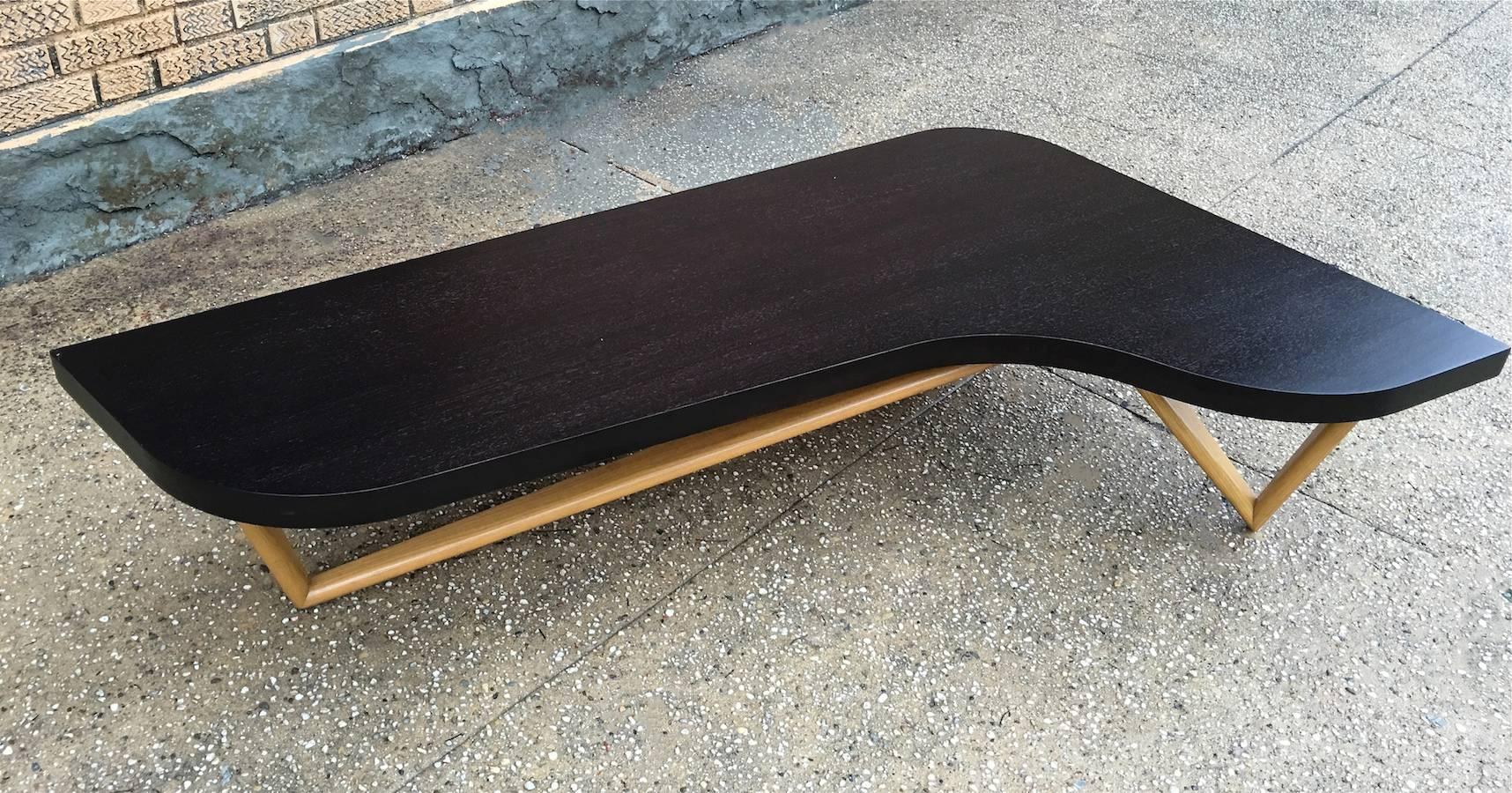 mid century modern boomerang coffee table