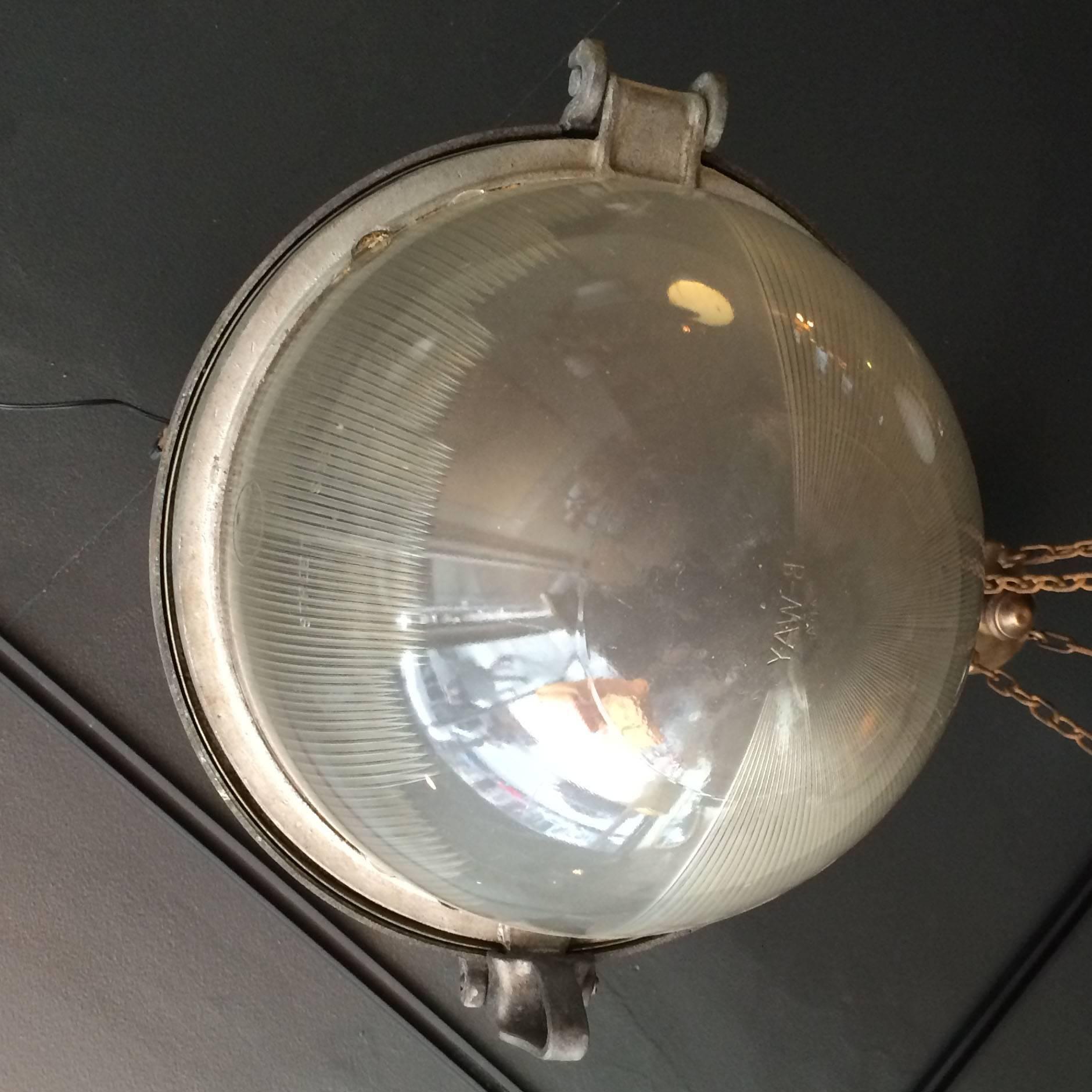 Cast Rare Industrial Holophane Street Light Pendant