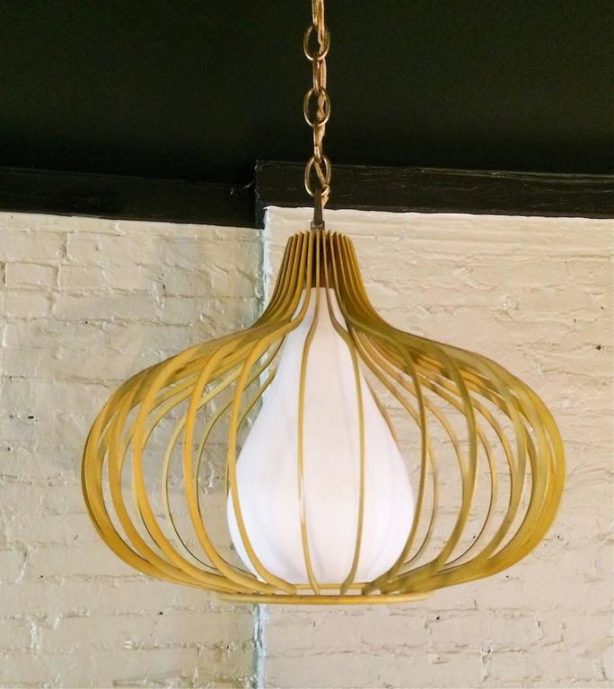 MidCentury Modern Onion Shape Pendant Lights at 1stDibs