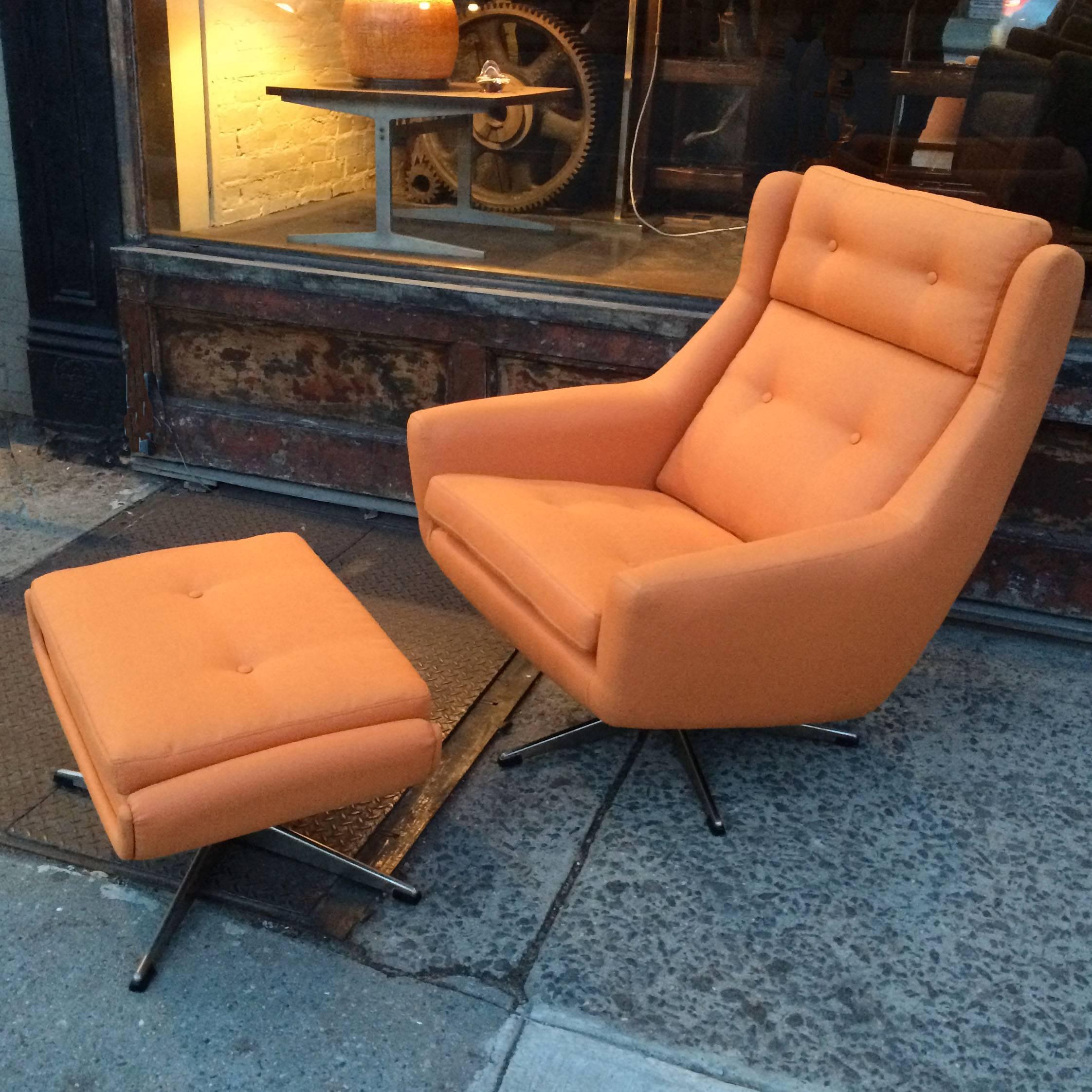 mid century modern swivel chair