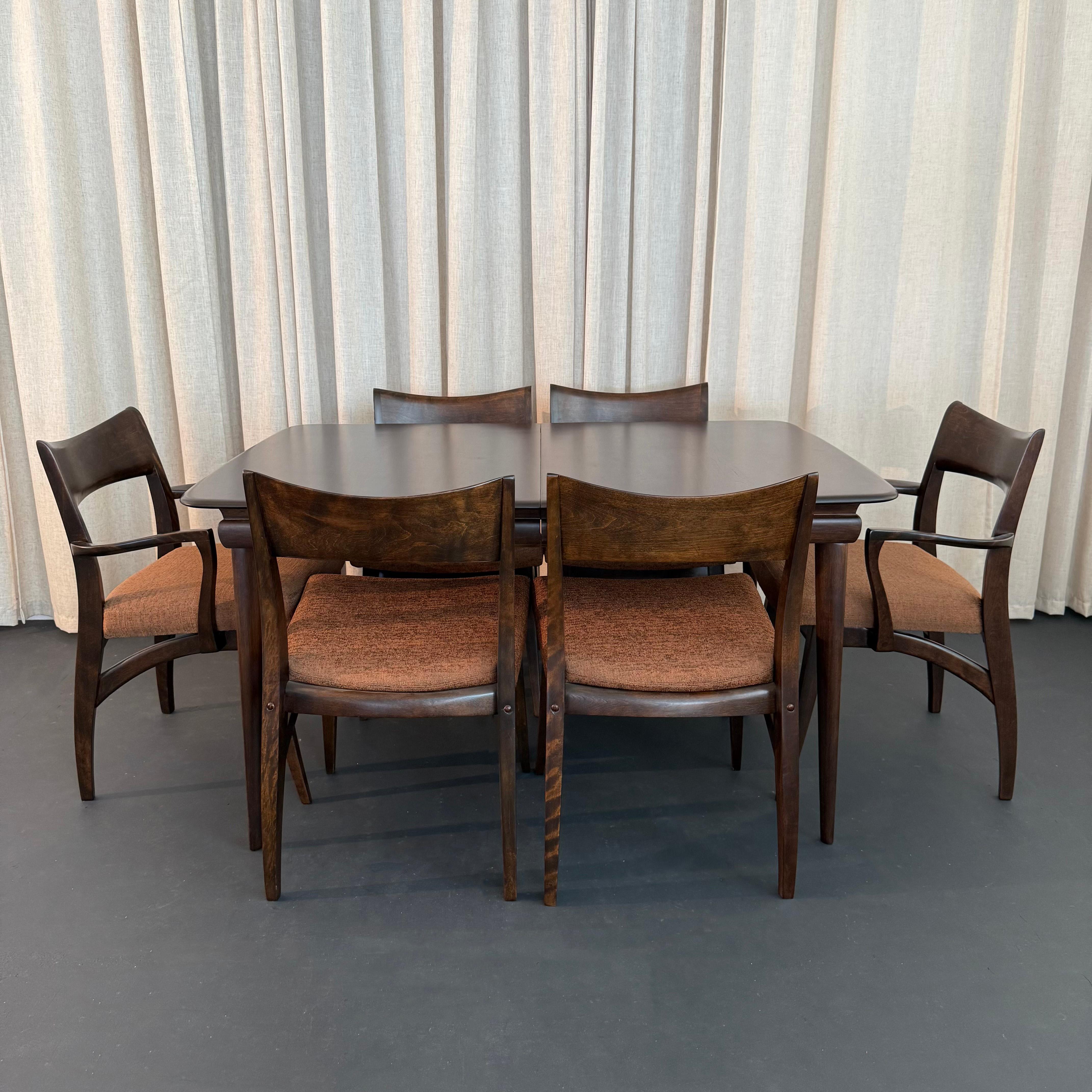 American Mid-Century Modern Ebonized Birch 