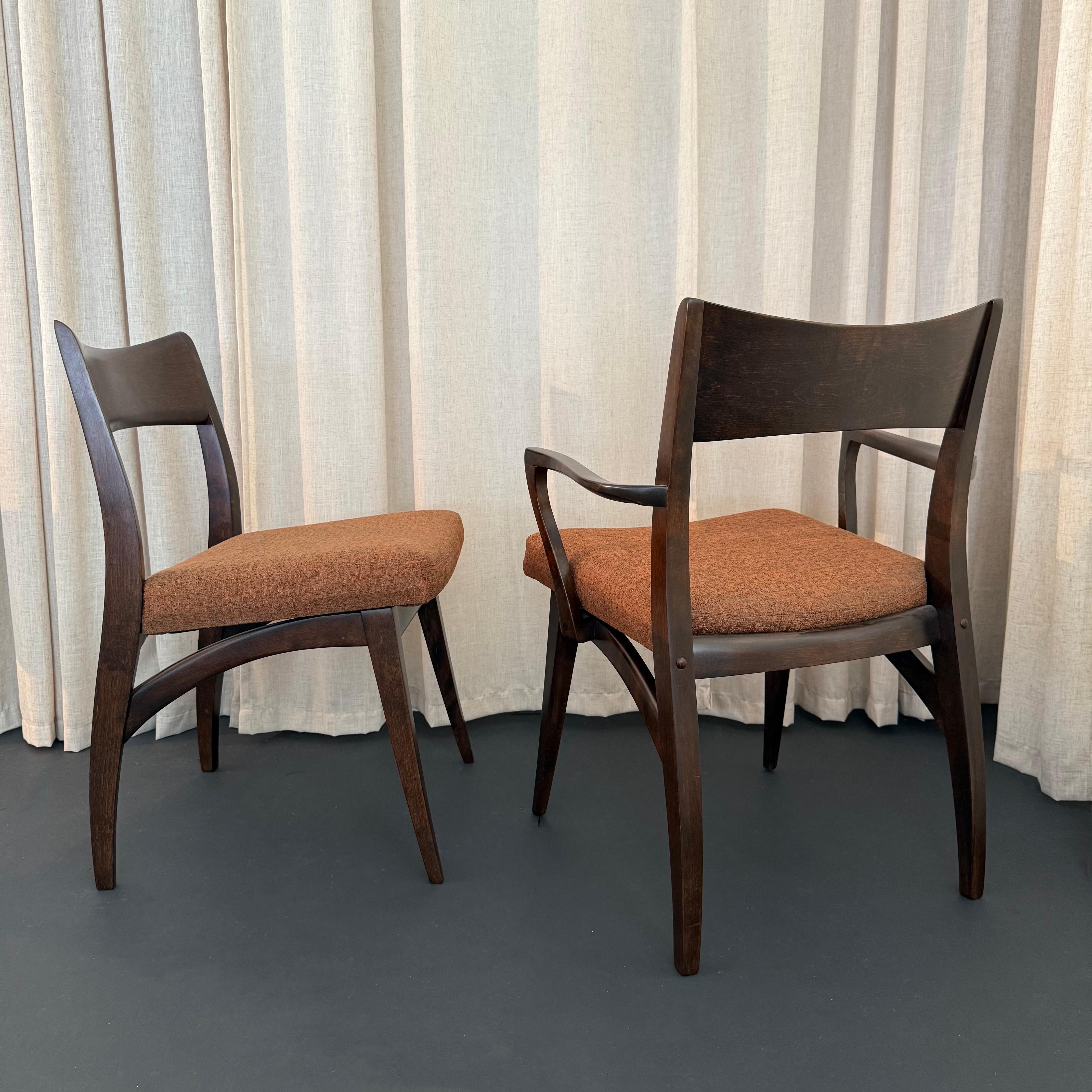 Mid-Century Modern Ebonized Birch 