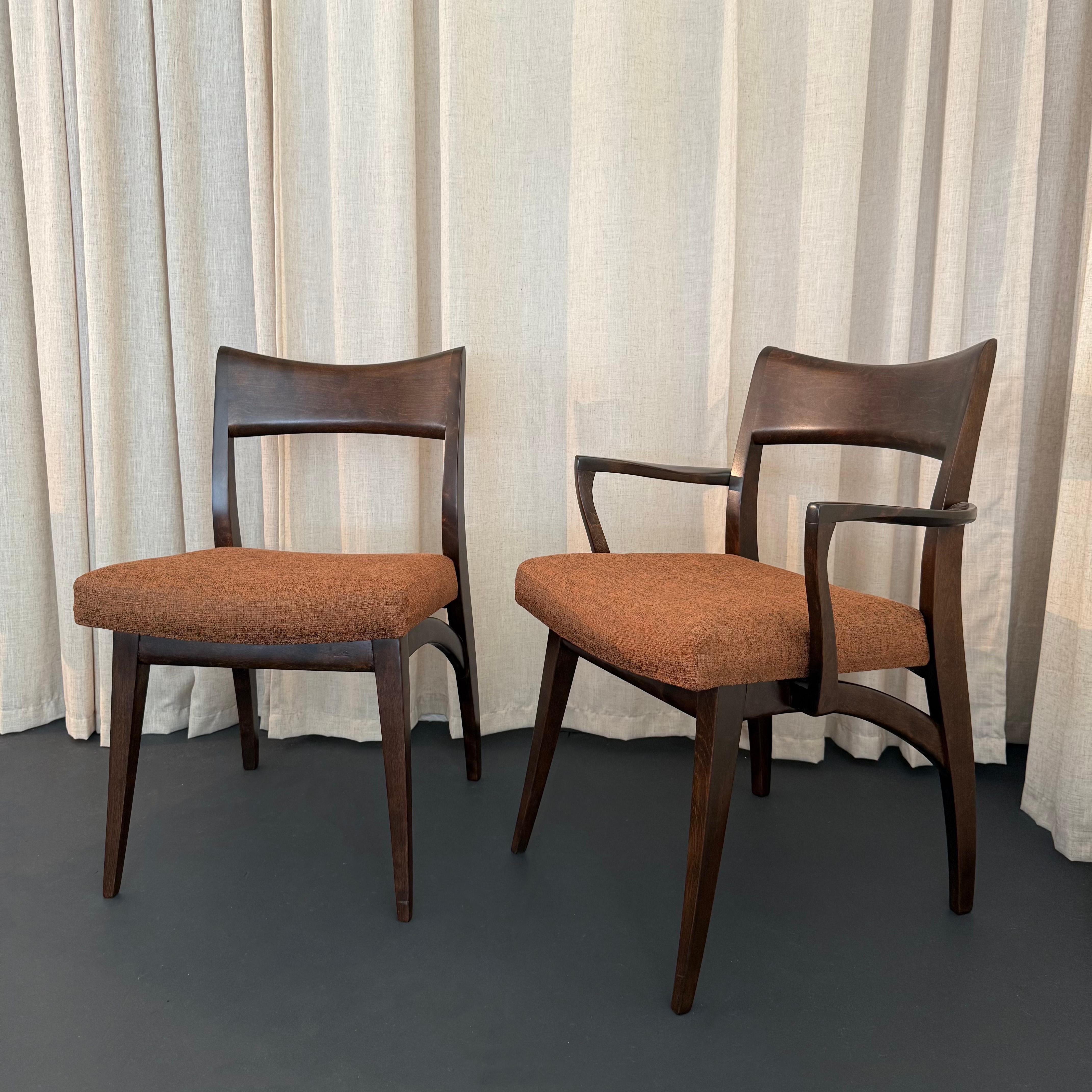 20th Century Mid-Century Modern Ebonized Birch 