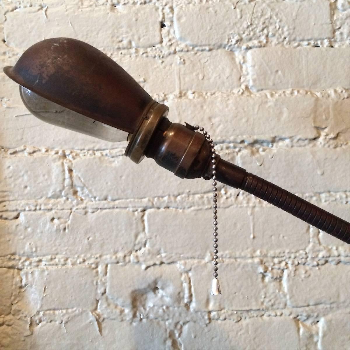 Industrial Extended Gooseneck Floor Lamp with Tray Base 1
