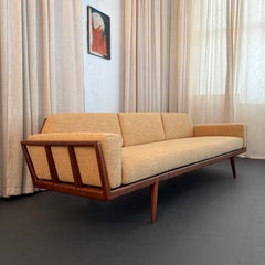 Divano "Rail Back" in noce in stile Mid-Century Modern, disegnato da Mel Smilow per Smilow-Thiell