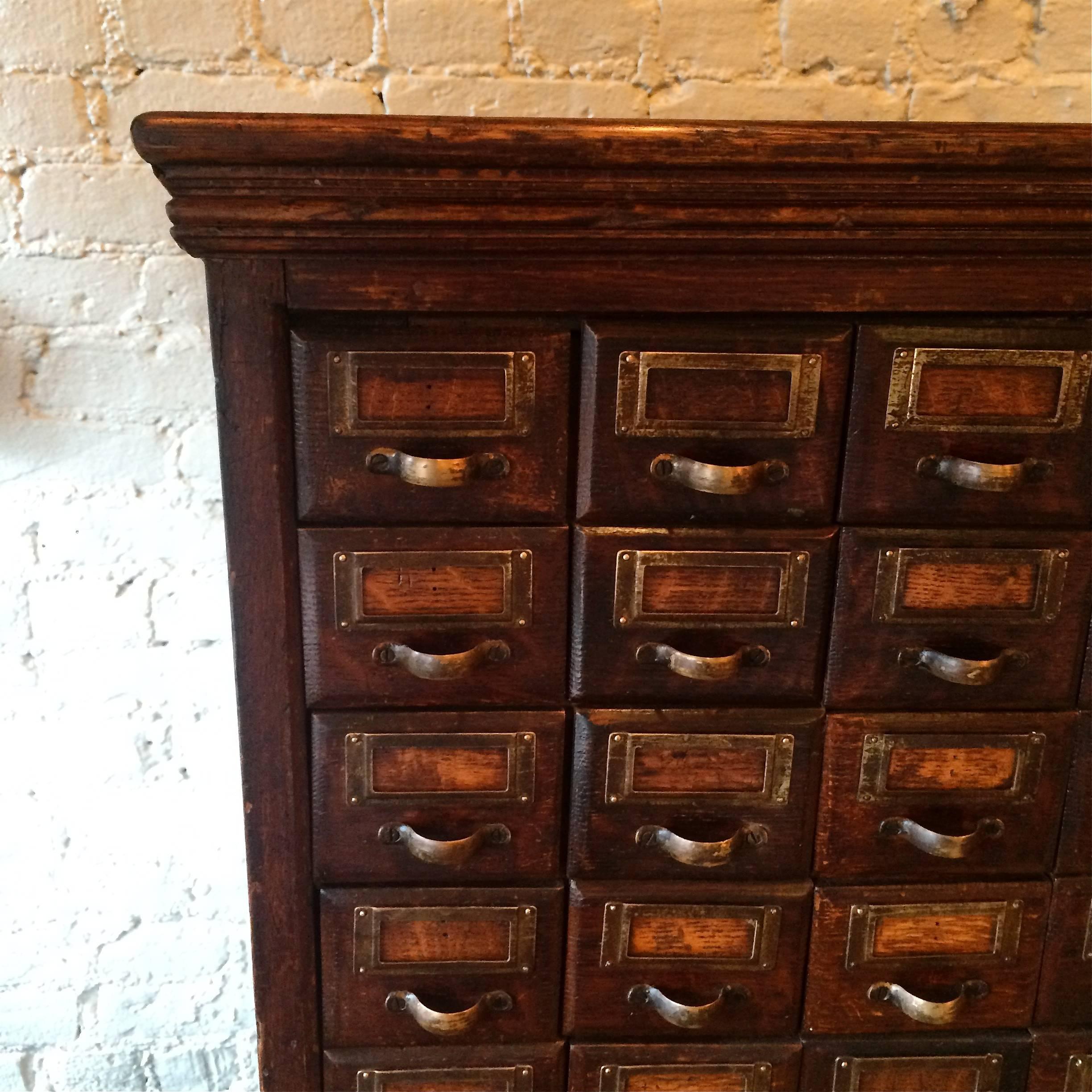 Late 19th Century Oak Apothecary Medicine Cabinet 3