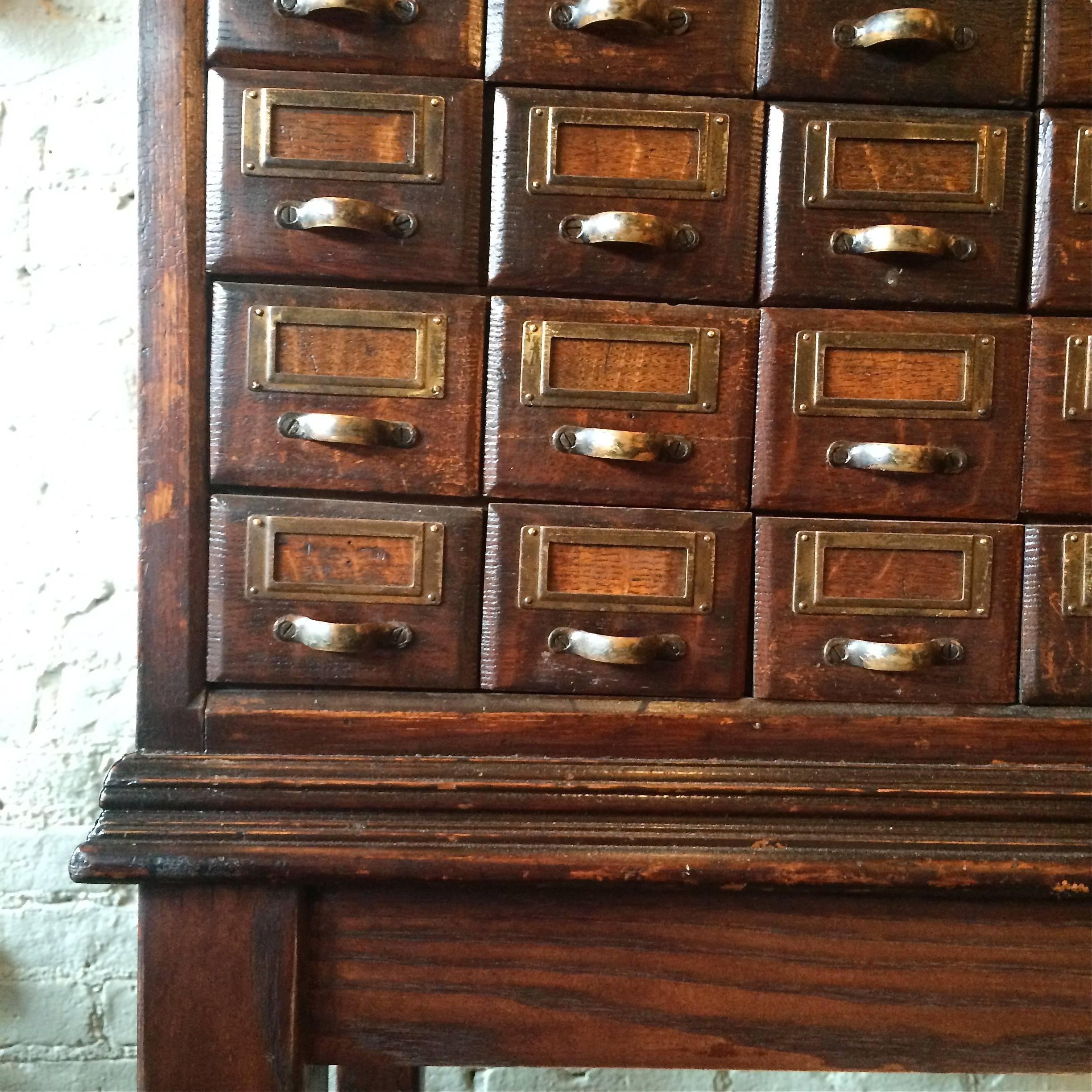 Late 19th Century Oak Apothecary Medicine Cabinet 2
